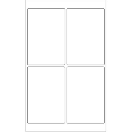 Officespace 4 x 6 in. White Rectangle Laser Labels, 400PK OF2536967